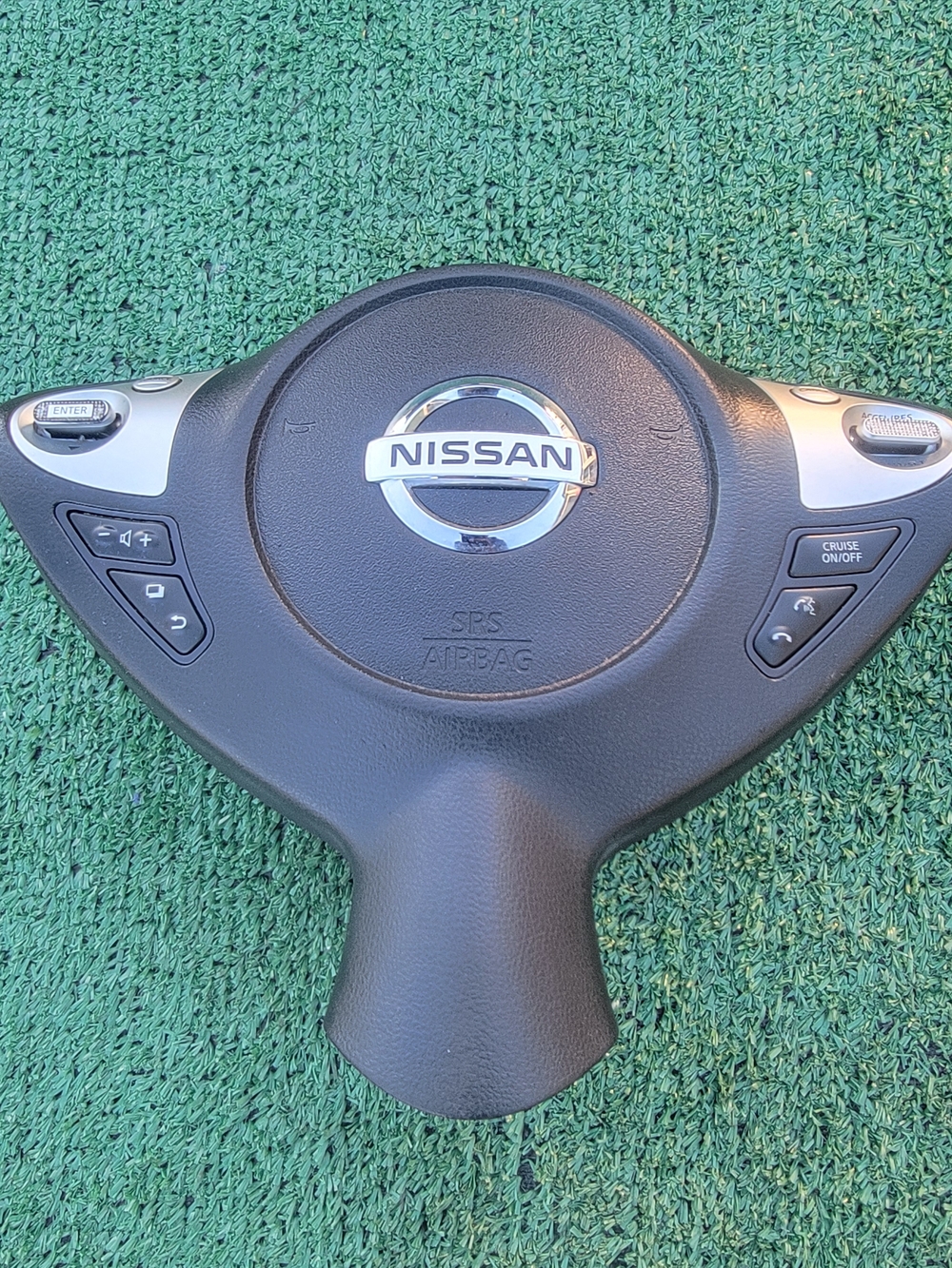 2017-2019 Nissan Sentra Black Steering Wheel Airbag Cover with Controls